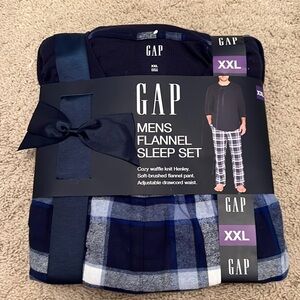 NWT Gap Men’s Flannel Sleep Set XXL Navy